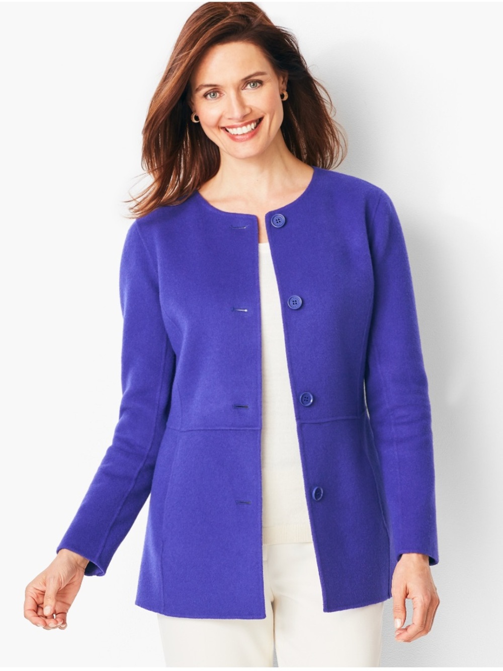 Talbots Purple Double-Face Wool Jacket - Women's size 16P